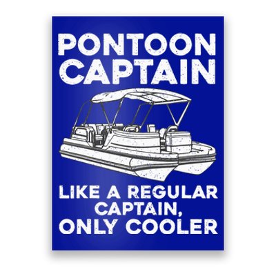 Pontoon Captain Boat Owner Poster