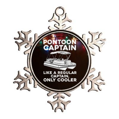 Pontoon Captain Boat Owner Metallic Star Ornament