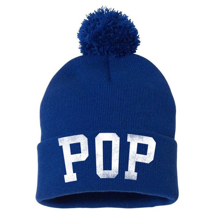 Pop Classic Bold Font FatherS Day Pop Gift Pom Pom 12in Knit Beanie