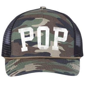 Pop Classic Bold Font FatherS Day Pop Gift Retro Rope Trucker Hat Cap