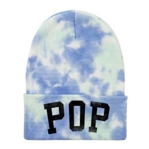 Pop Classic Bold Font FatherS Day Pop Gift Tie Dye 12in Knit Beanie