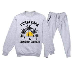 Punta Cana Beach Souvenir RD Dominican Republic 2022 Premium Crewneck Sweatsuit Set