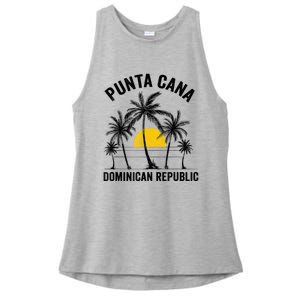 Punta Cana Beach Souvenir RD Dominican Republic 2022 Ladies PosiCharge Tri-Blend Wicking Tank