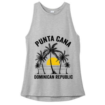 Punta Cana Beach Souvenir RD Dominican Republic 2022 Ladies PosiCharge Tri-Blend Wicking Tank