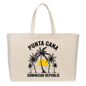 Punta Cana Beach Souvenir RD Dominican Republic 2022 Cotton Canvas Jumbo Tote