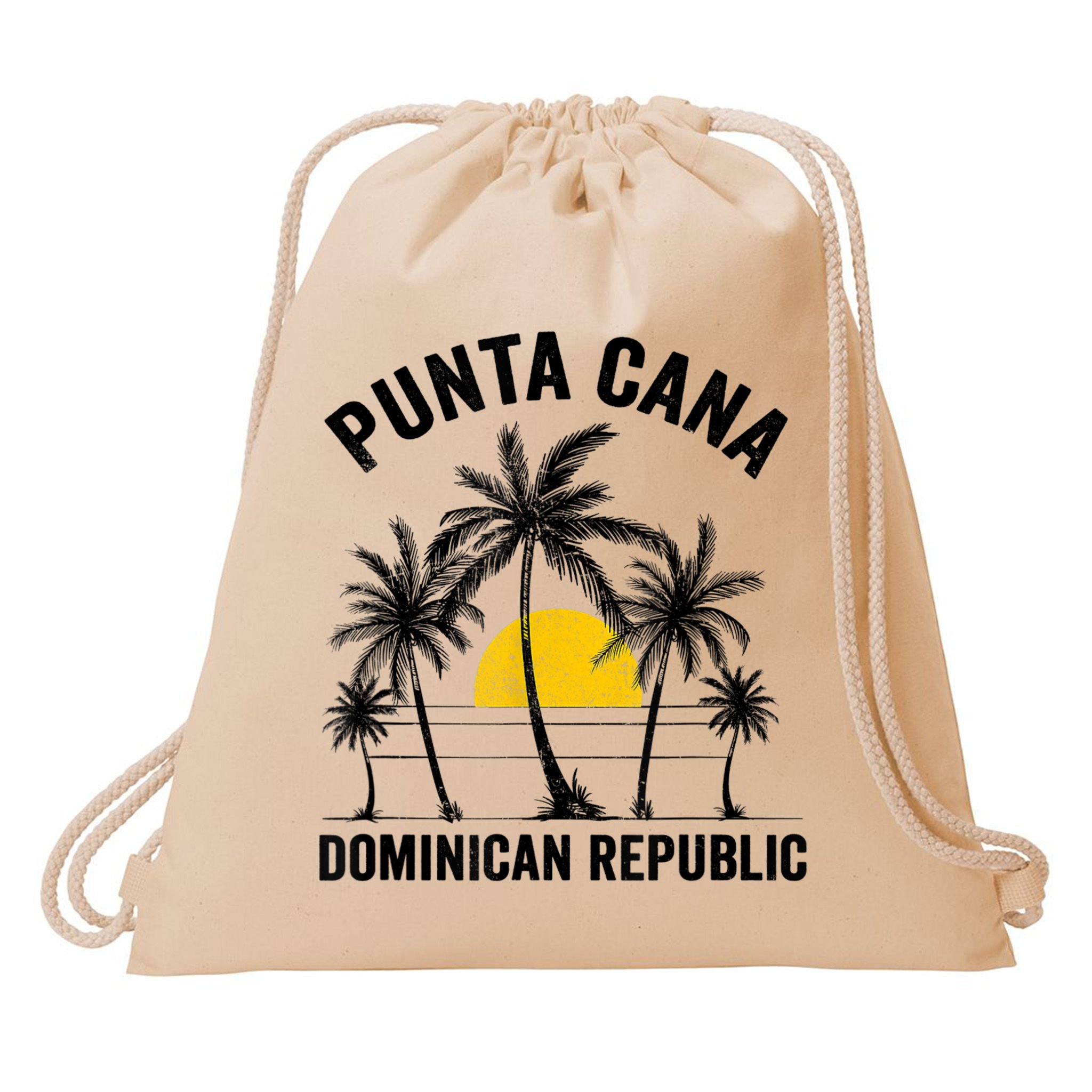 Punta Cana Beach Souvenir RD Dominican Republic 2022 Drawstring Bag