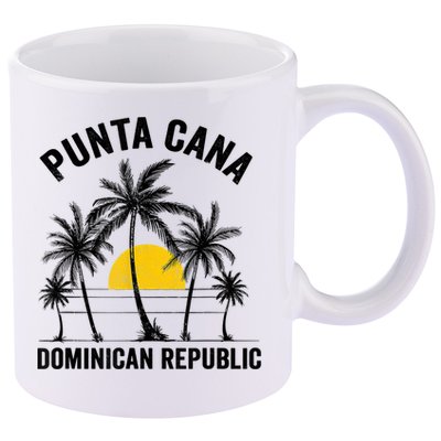 Punta Cana Beach Souvenir RD Dominican Republic 2022 11oz C Handle Ceramic Mug