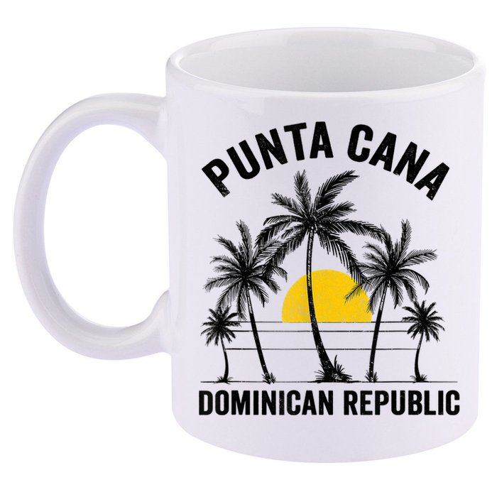 Punta Cana Beach Souvenir RD Dominican Republic 2022 11oz C Handle Ceramic Mug