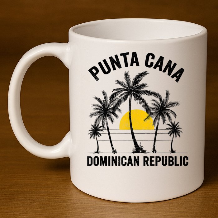 Punta Cana Beach Souvenir RD Dominican Republic 2022 11oz C Handle Ceramic Mug