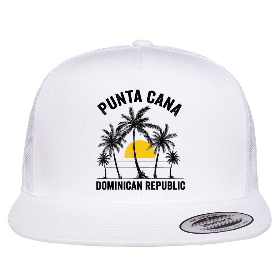 Punta Cana Beach Souvenir RD Dominican Republic 2022 Flat Bill Trucker Hat