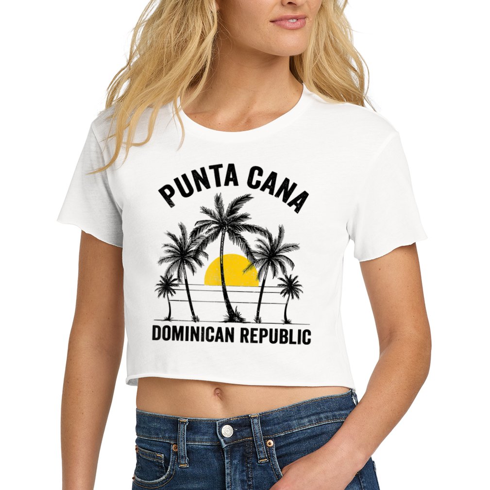 Punta Cana Beach Souvenir RD Dominican Republic 2022 Crop Top