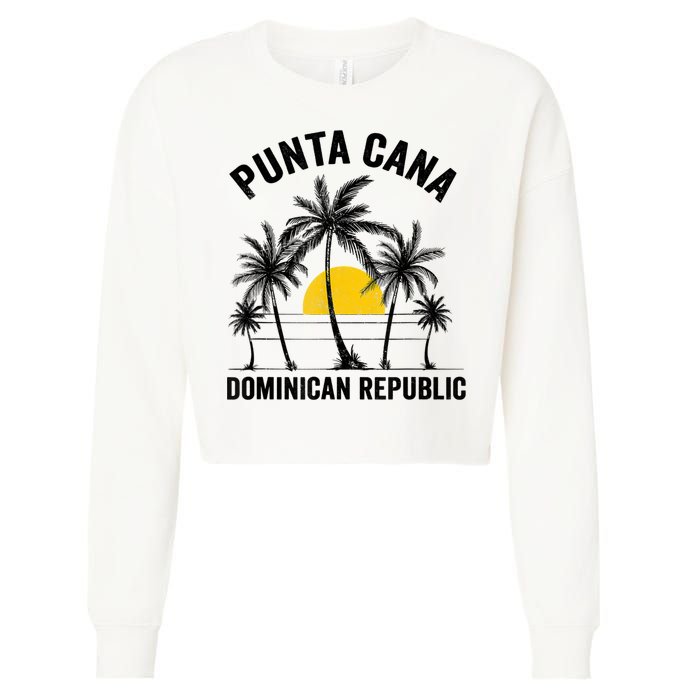 Punta Cana Beach Souvenir RD Dominican Republic 2022 Cropped Pullover Crew