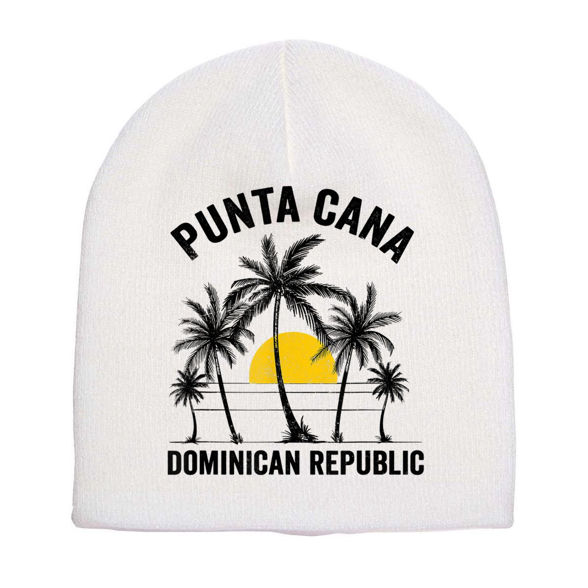 Punta Cana Beach Souvenir RD Dominican Republic 2022 Short Acrylic Beanie
