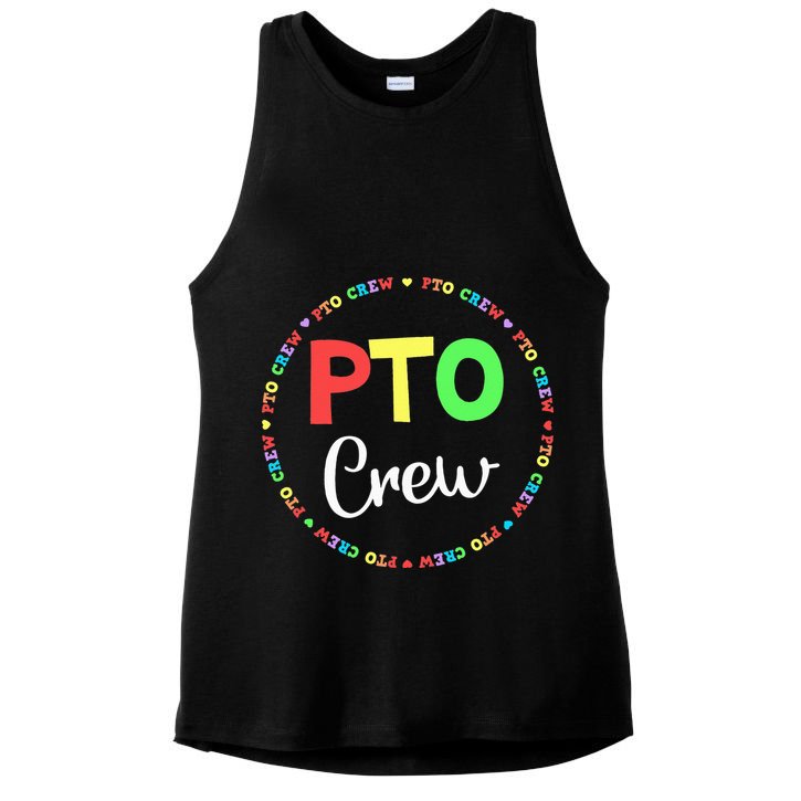 PTO Crew Back to School Matching Group Tee Parent Teacher Ladies PosiCharge Tri-Blend Wicking Tank