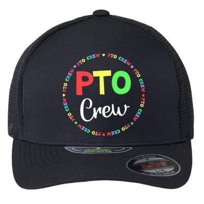 PTO Crew Back to School Matching Group Tee Parent Teacher Flexfit Unipanel Trucker Cap