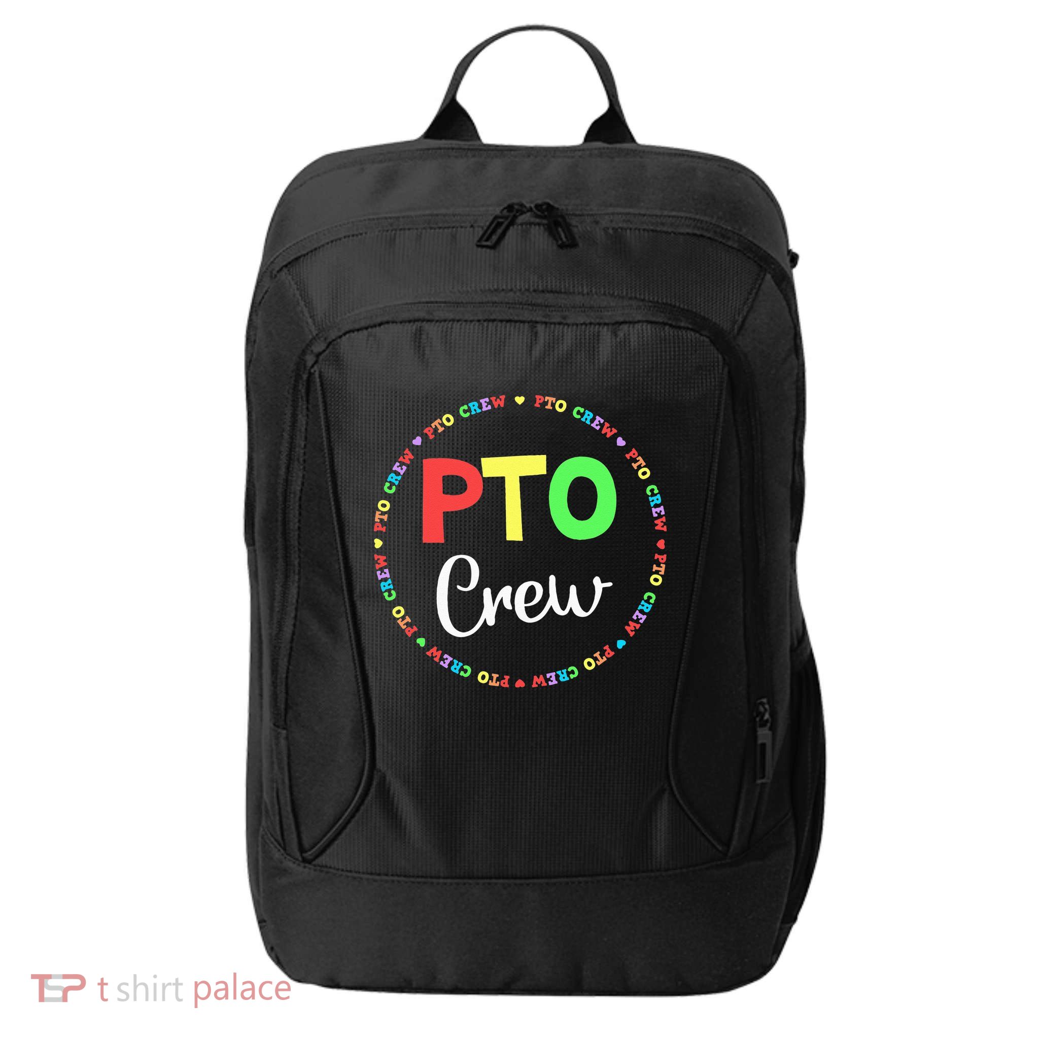 PTO Crew Back to School Matching Group Tee Parent Teacher City Backpack