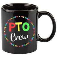 PTO Crew Back to School Matching Group Tee Parent Teacher 11oz C Handle Ceramic Mug