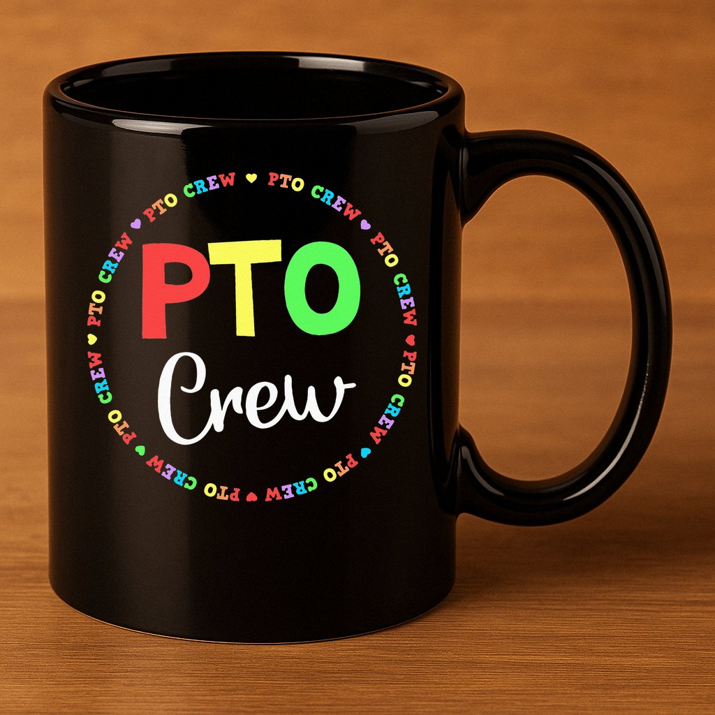 PTO Crew Back to School Matching Group Tee Parent Teacher 11oz C Handle Ceramic Mug