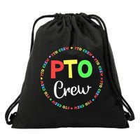 PTO Crew Back to School Matching Group Tee Parent Teacher Drawstring Bag