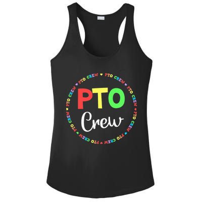 PTO Crew Back to School Matching Group Tee Parent Teacher Ladies PosiCharge Competitor Racerback Tank