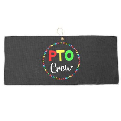 PTO Crew Back to School Matching Group Tee Parent Teacher Large Microfiber Waffle Golf Towel