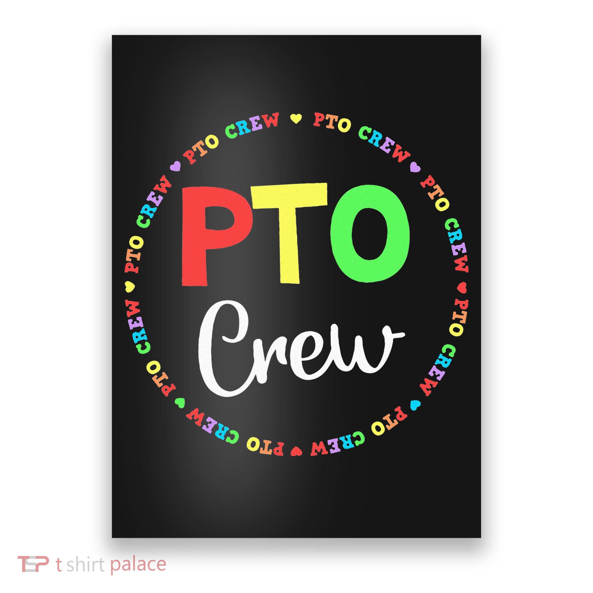 PTO Crew Back to School Matching Group Tee Parent Teacher Poster