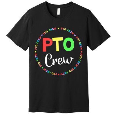 PTO Crew Back to School Matching Group Tee Parent Teacher Premium T-Shirt