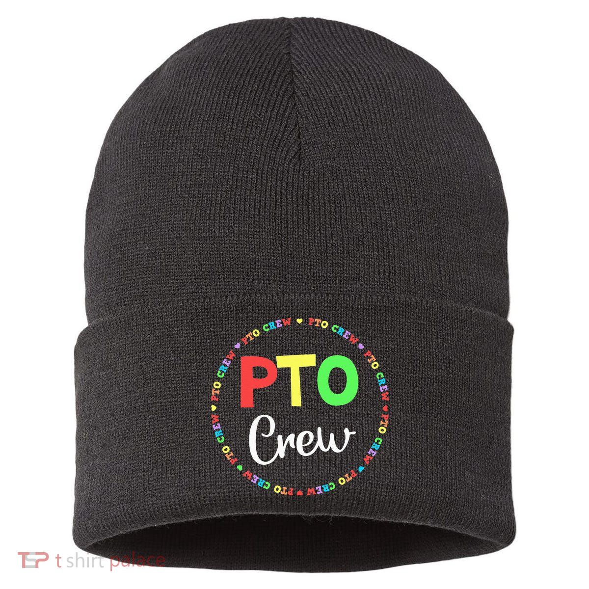 PTO Crew Back to School Matching Group Tee Parent Teacher Sustainable Knit Beanie