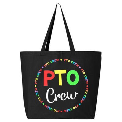 PTO Crew Back to School Matching Group Tee Parent Teacher 25L Jumbo Tote