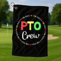 PTO Crew Back to School Matching Group Tee Parent Teacher Golf Towel