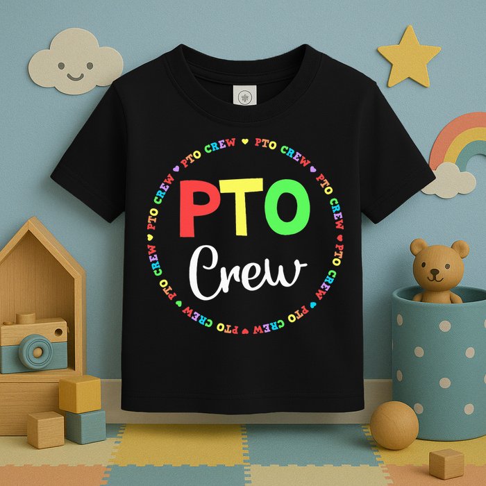 PTO Crew Back to School Matching Group Tee Parent Teacher Toddler T-Shirt