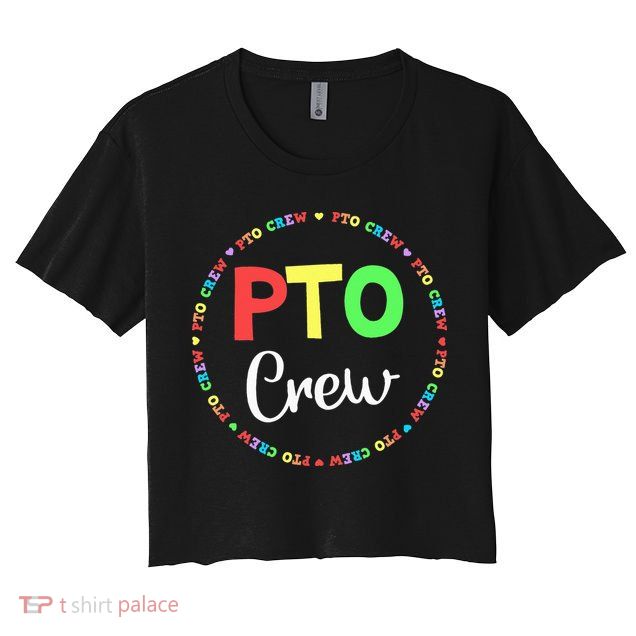 PTO Crew Back to School Matching Group Tee Parent Teacher Crop Top