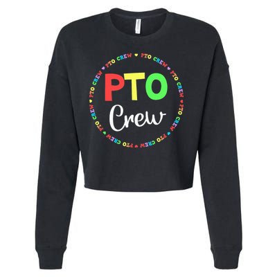 PTO Crew Back to School Matching Group Tee Parent Teacher Cropped Pullover Crew