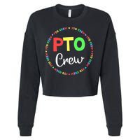 PTO Crew Back to School Matching Group Tee Parent Teacher Cropped Pullover Crew