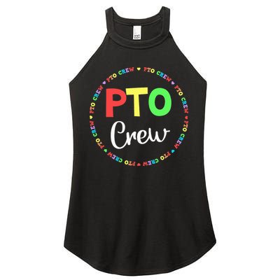 PTO Crew Back to School Matching Group Tee Parent Teacher Women's Perfect Tri Rocker Tank