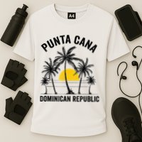 Punta Cana Beach Souvenir Rd Dominican Republic Cooling Performance Crew T-Shirt