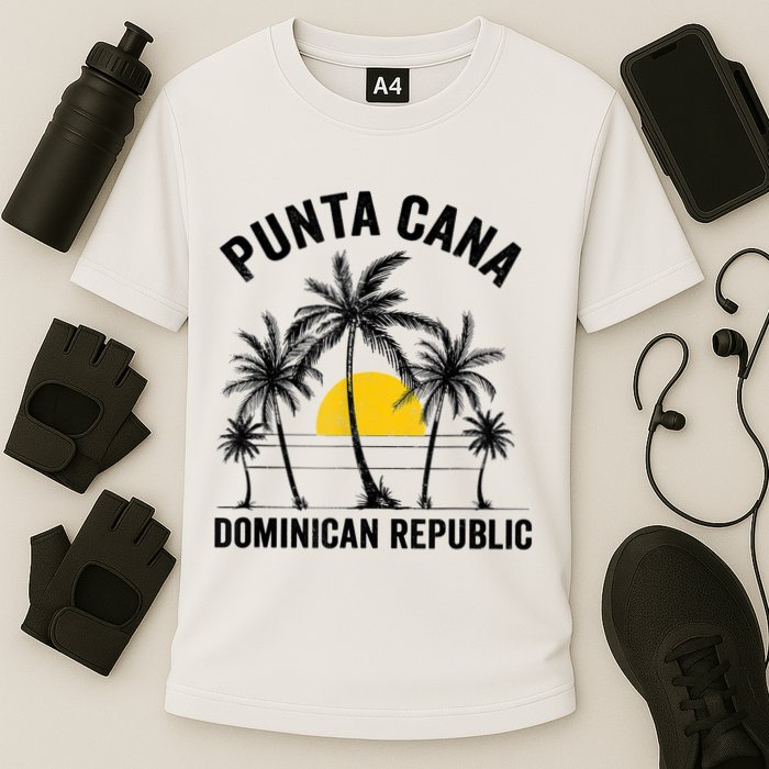 Punta Cana Beach Souvenir Rd Dominican Republic Cooling Performance Crew T-Shirt