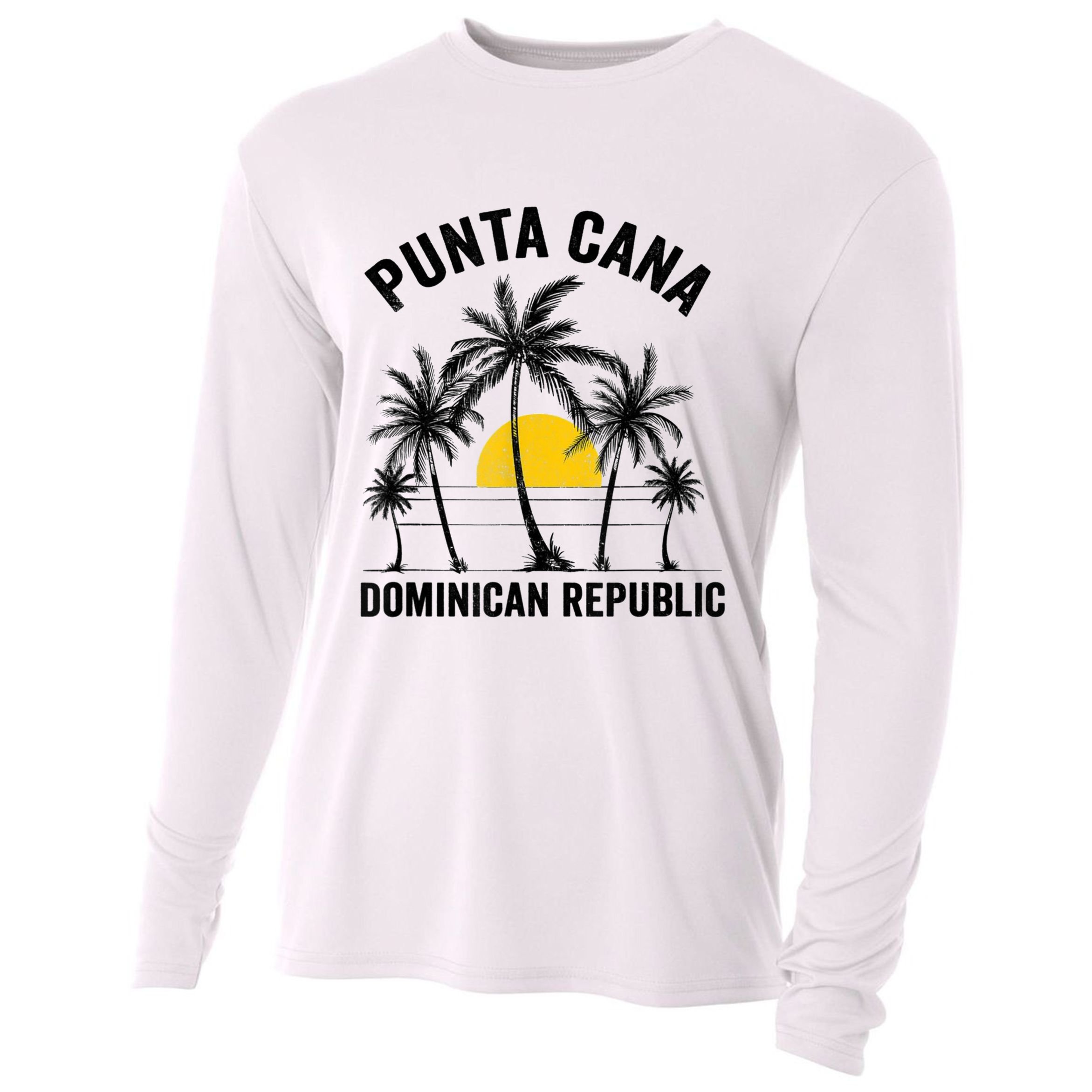 Punta Cana Beach Souvenir Rd Dominican Republic Cooling Performance Long Sleeve Crew