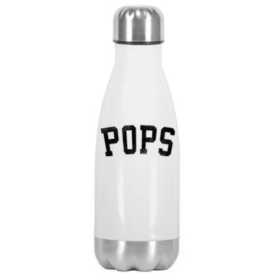 Pops Classic Bold Font FatherS Day Pops Stainless Steel Insulated Water Bottle