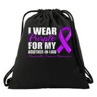 Pancreatic Cancer Brother In Law Pancreatic Cancer Drawstring Bag