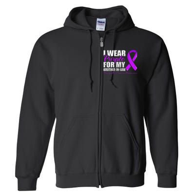 Pancreatic Cancer Brother In Law Pancreatic Cancer Full Zip Hoodie