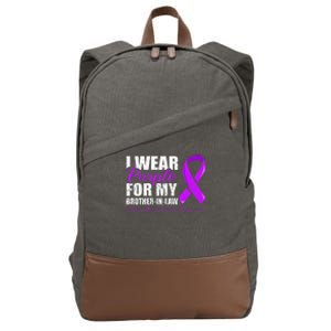 Pancreatic Cancer Brother In Law Pancreatic Cancer Cotton Canvas Backpack