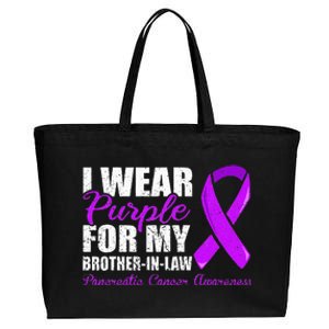 Pancreatic Cancer Brother In Law Pancreatic Cancer Cotton Canvas Jumbo Tote