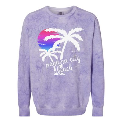 Panama City Beach Family Summer Vacation Colorblast Crewneck Sweatshirt