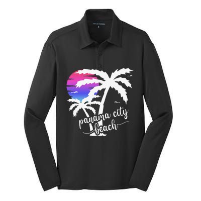 Panama City Beach Family Summer Vacation Silk Touch Performance Long Sleeve Polo