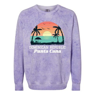 Punta Cana Beach Souvenir Hoodie Dominican Republic 2019 Colorblast Crewneck Sweatshirt