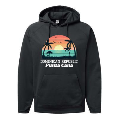 Punta Cana Beach Souvenir Hoodie Dominican Republic 2019 Performance Fleece Hoodie