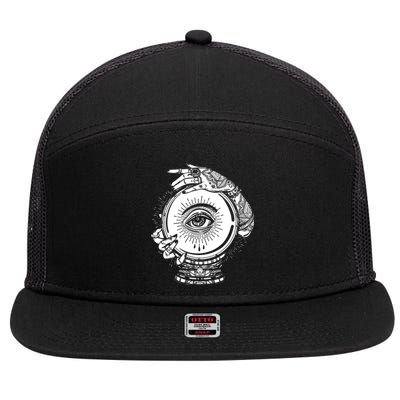 Psychic Crystal Ball 7 Panel Mesh Trucker Snapback Hat