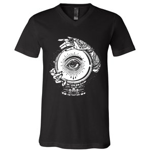 Psychic Crystal Ball V-Neck T-Shirt