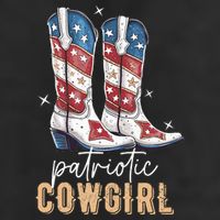 Patriotic Cowgirl Boots American Flag July 4th Of July Rodeo 7 Panel Mesh Trucker Snapback Hat